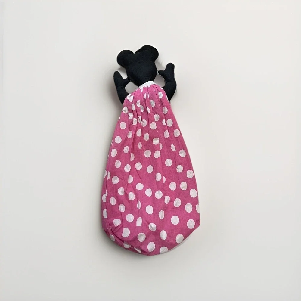 Vintage 80's Disney Minnie Mouse Hanging Diaper Holder Grocery Bag Holder Keeper